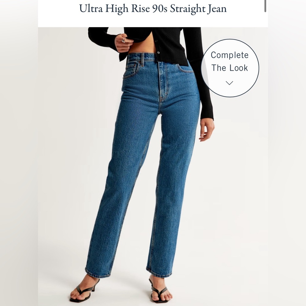 A&F Ultra High Rise 90’s Straight Jeans